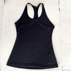 Nike Dri-Fit Racer Back Black Tank Women M Slim Fit